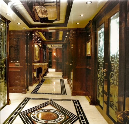 yacht design, megayacht, oyd, interior design, hallway, corridor