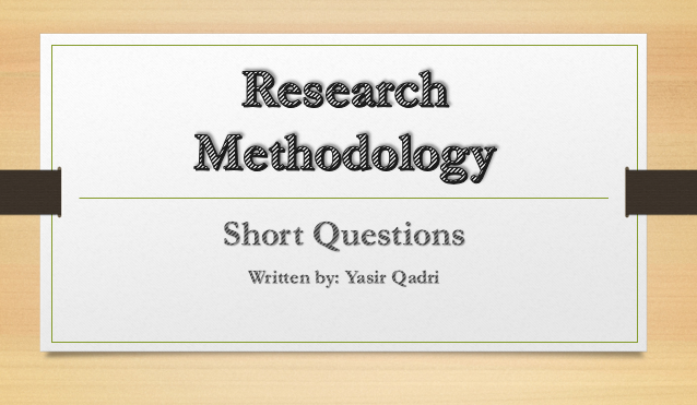 essay type questions on research methodology