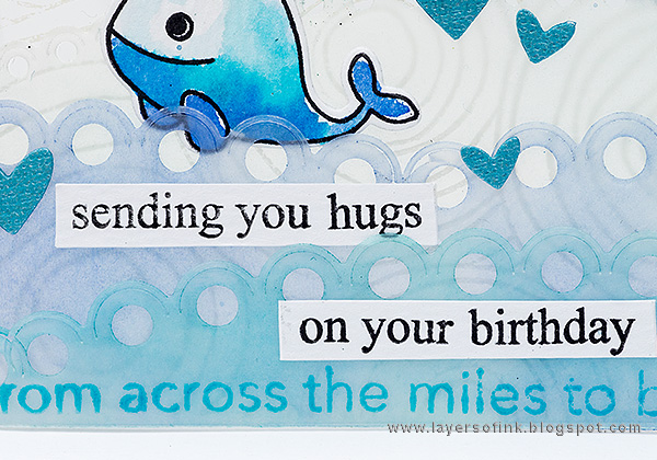 Layers of ink - Clear Whale Card by Anna-Karin with Simon Says Stamp Encouraging Animals