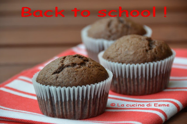 back to school: chocolate banana muffins