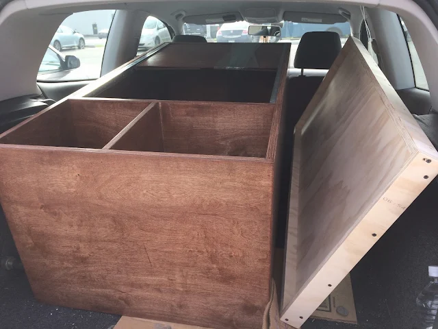 build bathroom vanity in the back of a VW