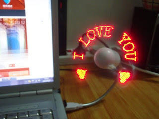 Buy Colorful USB LED Flexible Fan With Custom Message Online In Pakistan