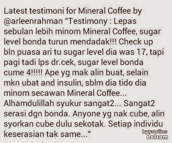 mineral coffee, min kaffe, testimoni min kaffe, coffee addicts, BMI, kopi untuk turun berat badan, kanser prostat, cancer prostate, men's health, sakit tuan, byrawlins, 