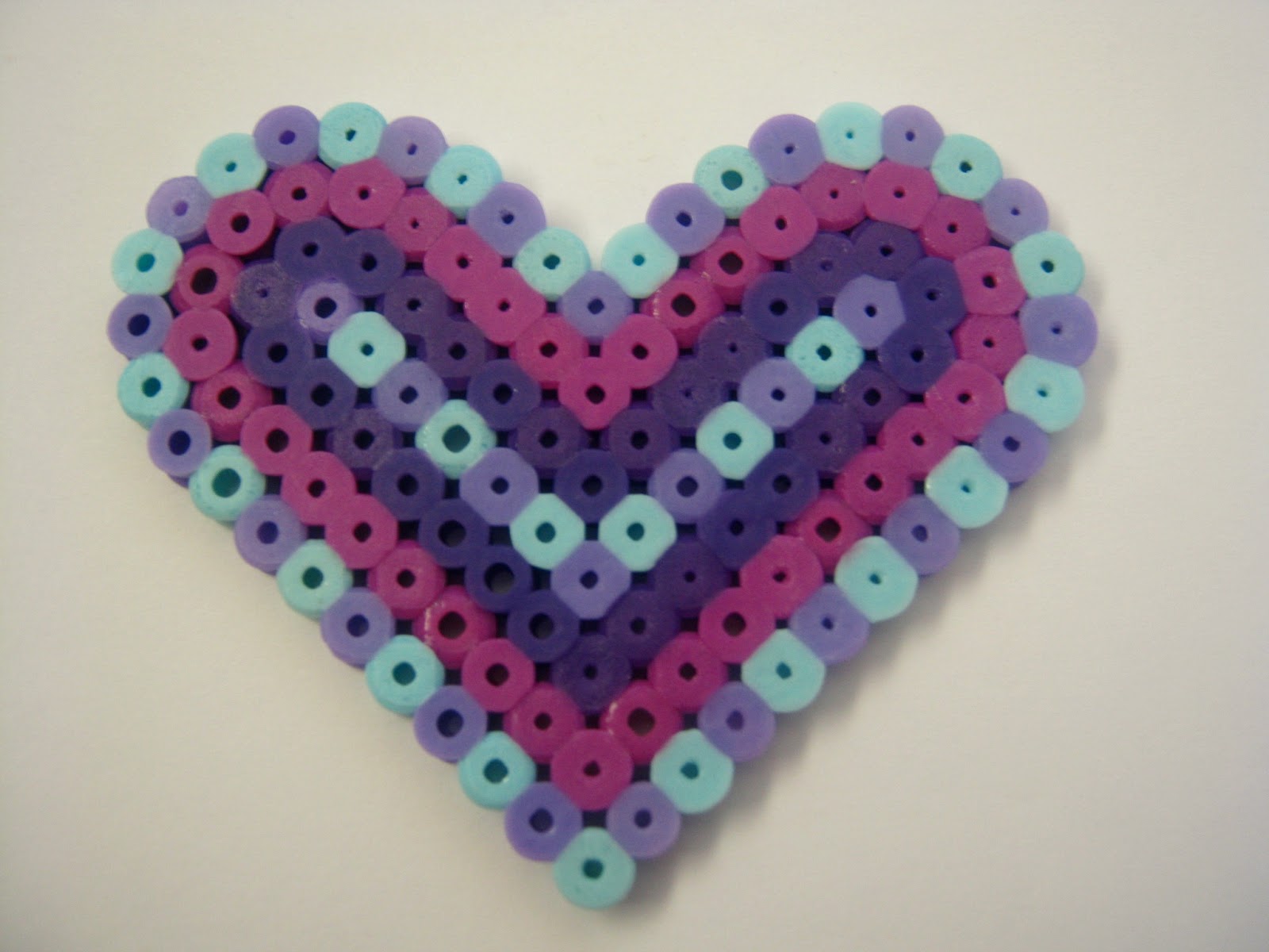 Purple Blossom DIY Perler Beads Heart!