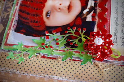 Love 67 Forever Holiday Layout by Carrie Williams - Dearzae.com Christmas holiday scrapbooking layout using Sizzix Big Shot dies, lots of layers, corrugated cardboard, burlap, and distressing