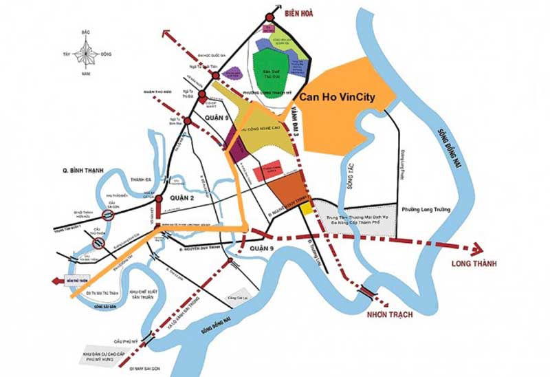 Vị trí dự án căn hộ chung cư Vincity Quận 9 Vị trí dự án căn hộ chung cư Vincity Quận 9