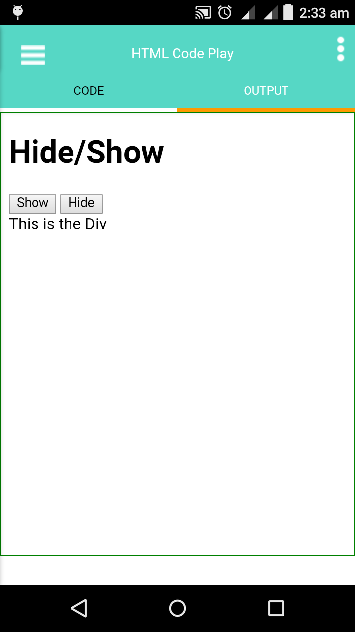 HTML Editor for android app HTML Code Play