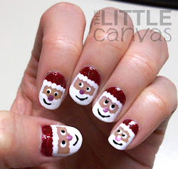 santa nail claus canvas nails christmas santas nailart