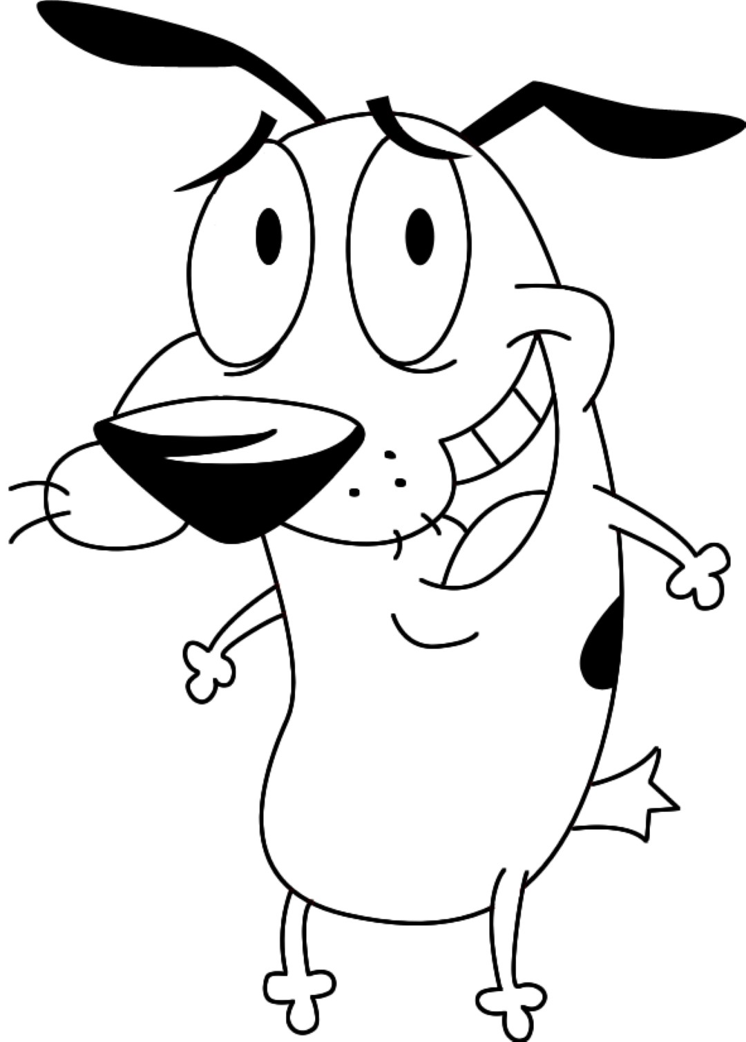 Coloring Pages Cartoon Movie Courage The Cowardly Dog Coloring Pages