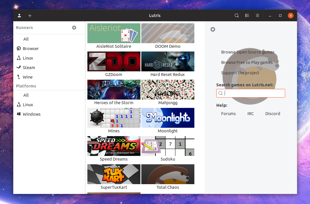 Games App - Lutris