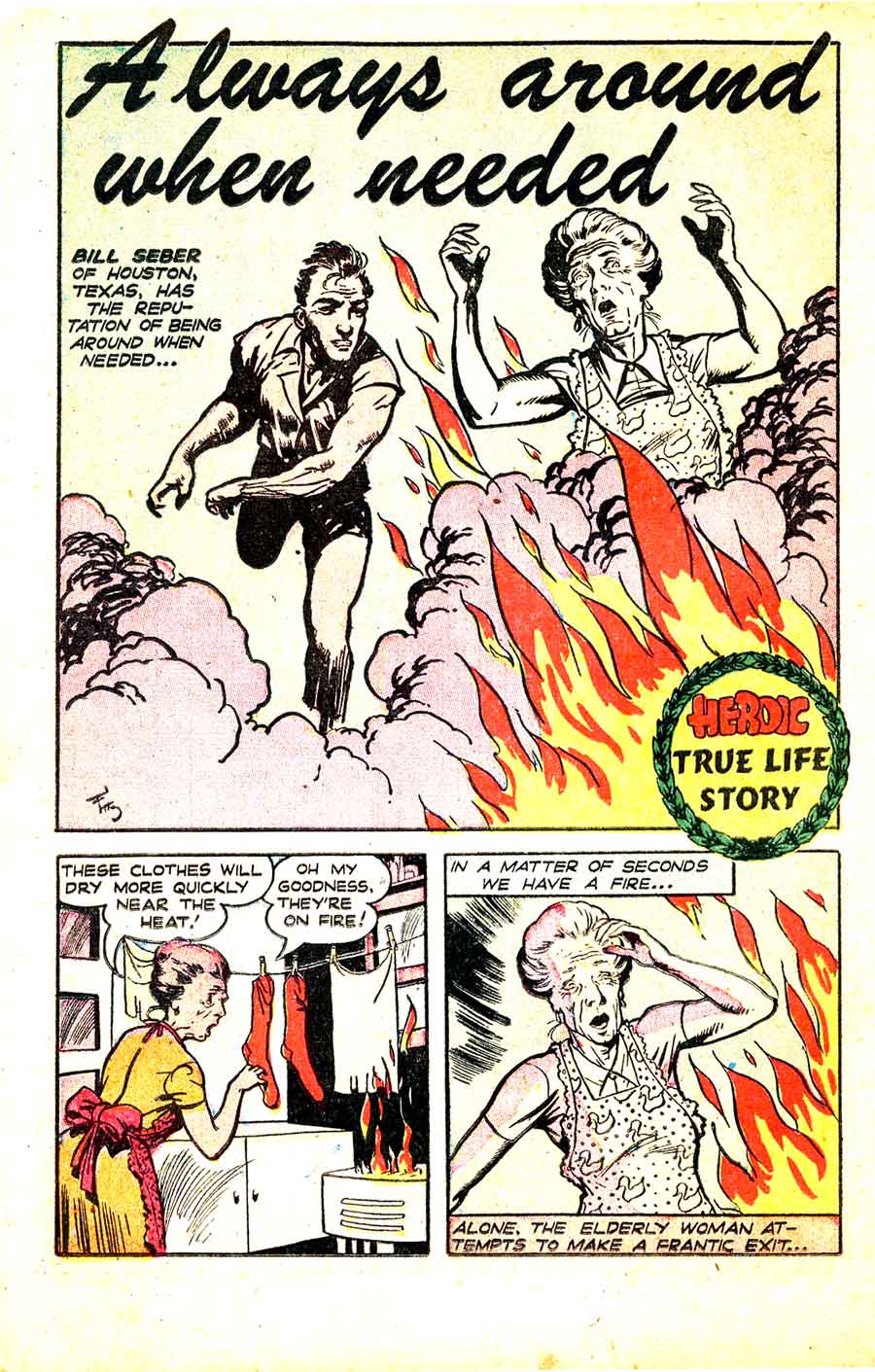 Heroic Comics #70 golden age 1950s comic book page art by Frank Frazetta