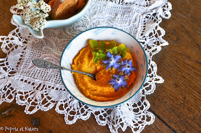 Houmous de carottes rôties © Popote et Nature Houmous de carottes rôties © Popote et Nature