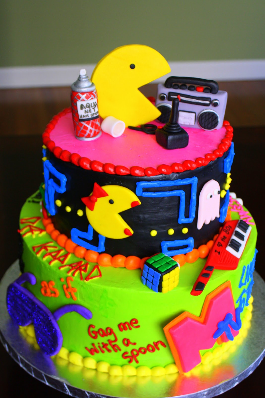 80s Style Birthday Cakes