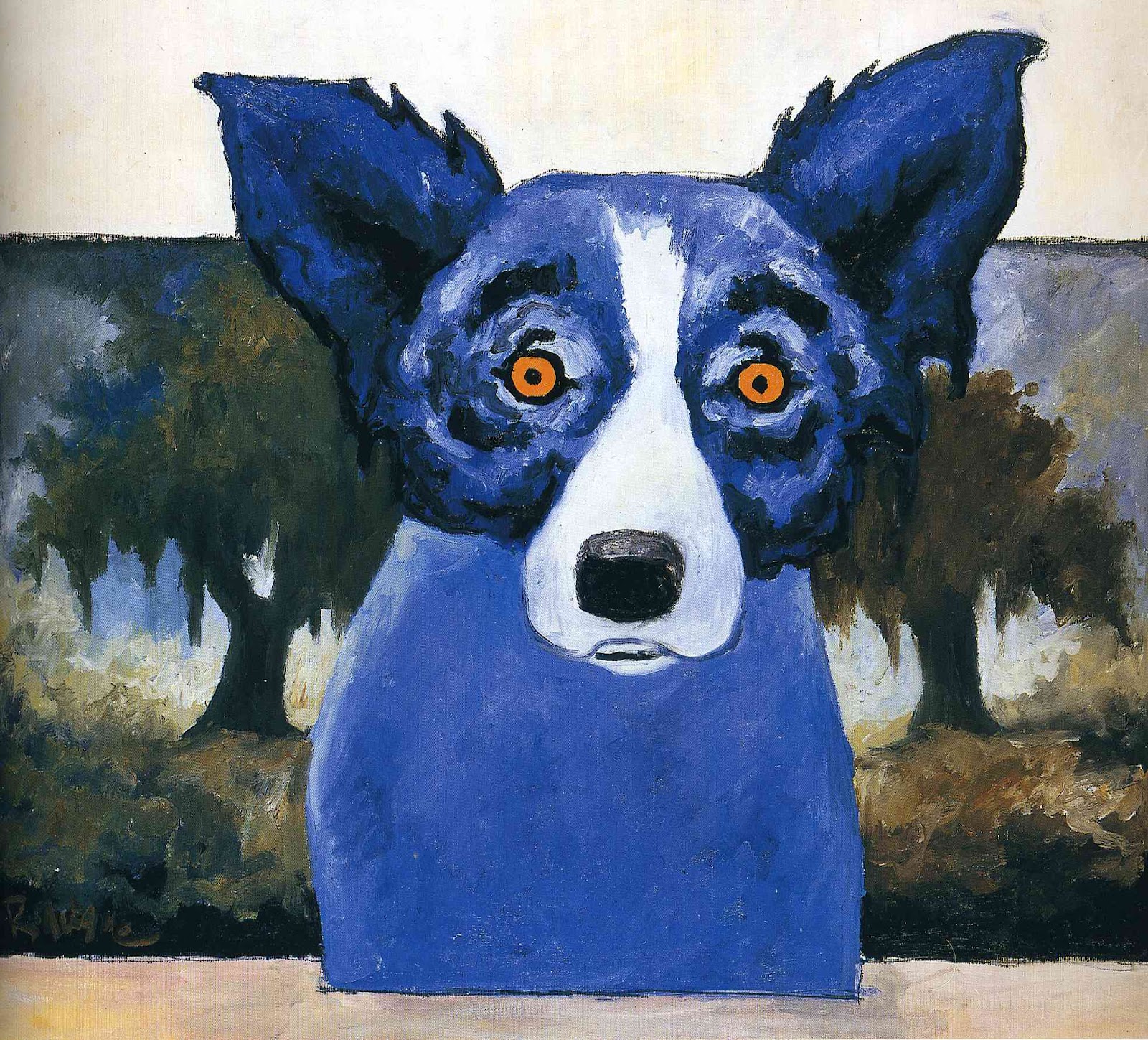 Глаза голубой собаки читать. Джордж Родригес синяя собака. Картина синяя собака. Картина с синей собакой. Желто синяя собака.