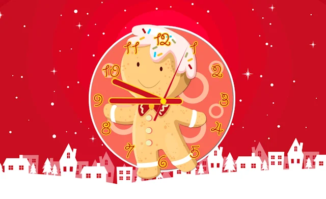 Christmas Cookie Clock Screensaver