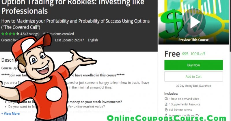 [100% Off] Option Trading for Rookies: Investing like Professionals