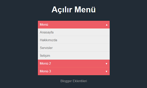 Blogger Animasyonlu Açılır Menü Blogger Animasyonlu Açılır Menü