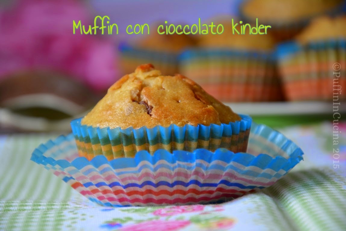 Muffin con cioccolato kinder un'ottima idea semplice e veloce per
