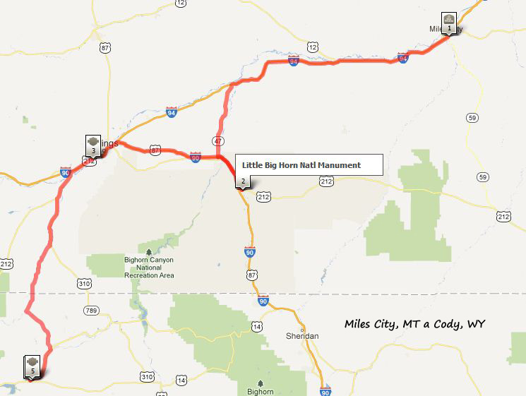 Blog do Wilson Roque Miles City, MT a Cody, WY