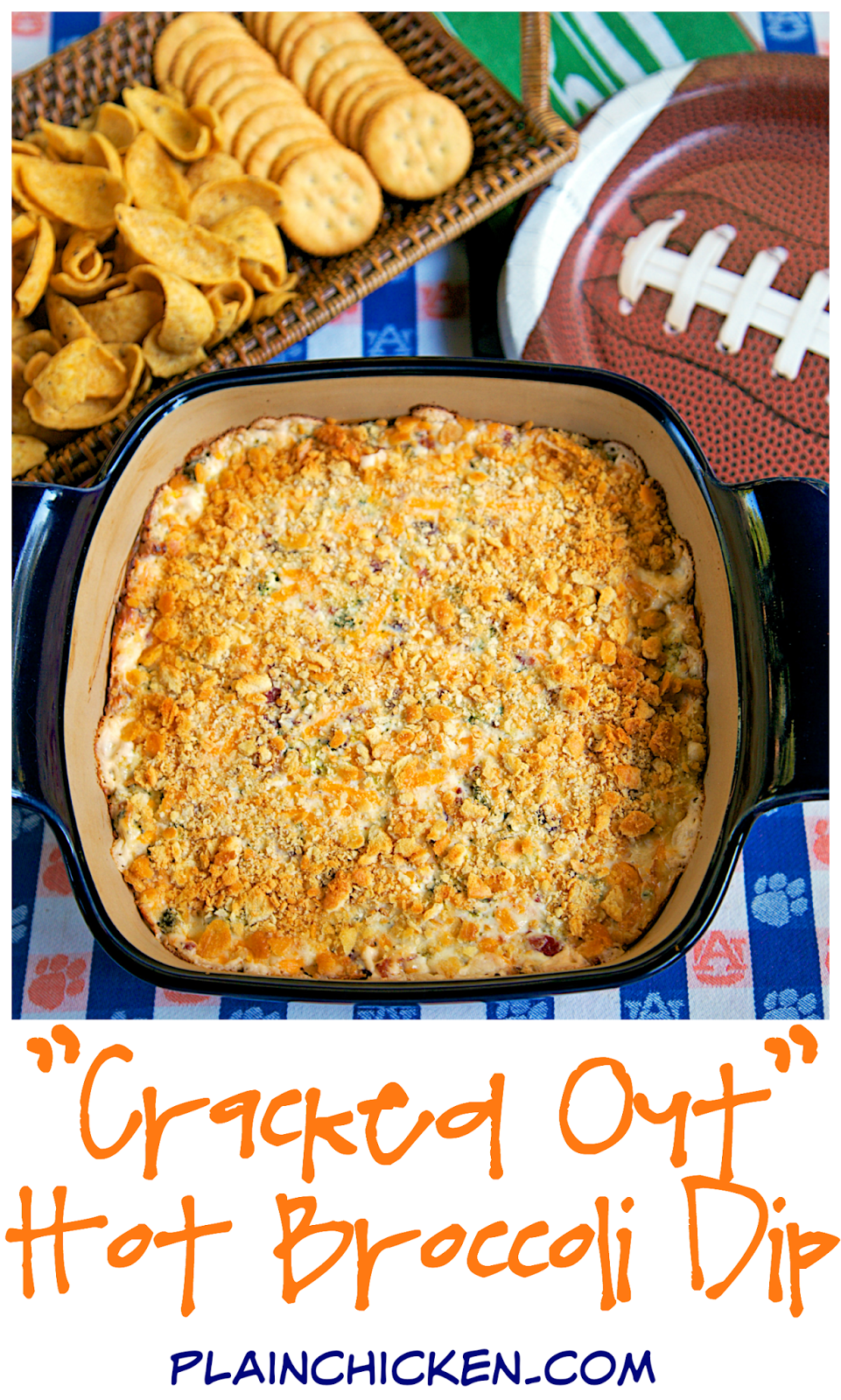 Cracked Out Hot Broccoli Dip Plain Chicken