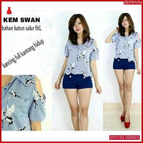 SPC193K46 Kem Swan Full Kancing Atasan Wanita | BMGShop