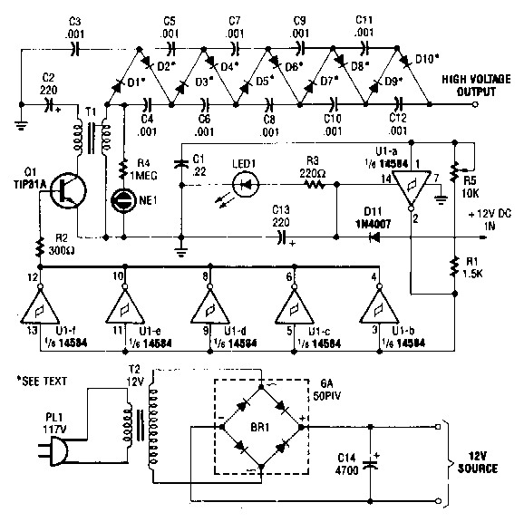 High Voltage DC Generator Circuit Diagram | Electronic Circuit Diagrams