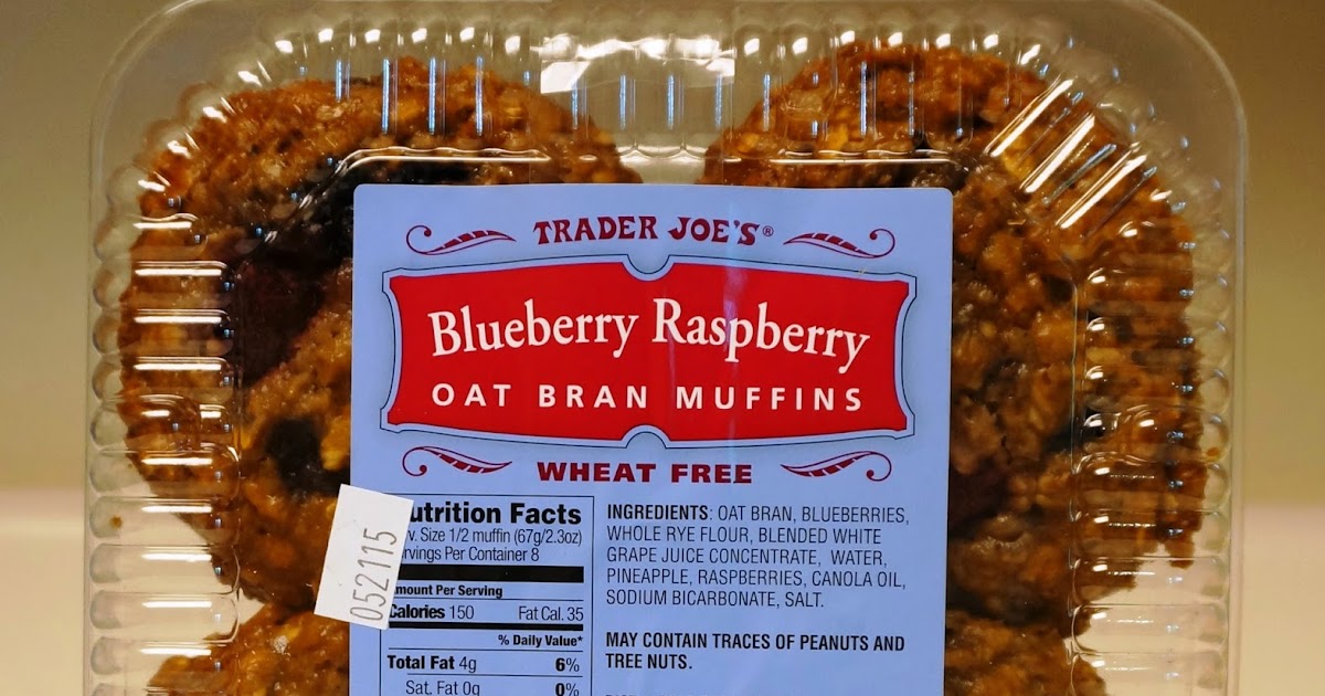 Trader Joes Blueberry Raspberry Oat Bran Muffins Raspberry