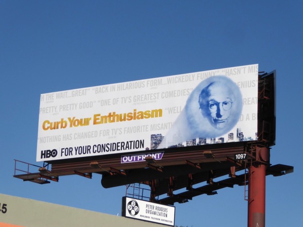 Curb Your Enthusiasm season 9 FYC billboard Sunset Boulevard Curb Your Enthusiasm season 9 FYC billboard