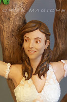 ritratti statuette torta nuziale da foto anniversario matrimonio cake topper sposi orme magiche