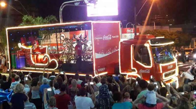 Caravana de Natal Coca Cola vai passar em Mogi veja a data,horário e outras informações AQUI!
