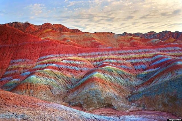 Gunung Pelangi Zhangye Danxia di China 