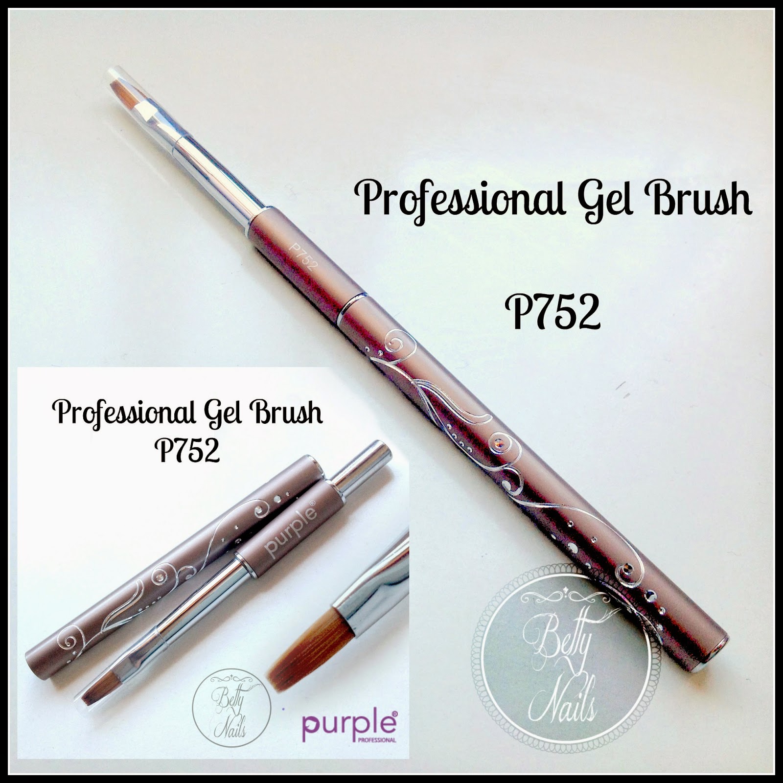 Betty Nails Purple Professional NEWs Professional Nail Art & Gel Brushes
