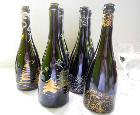  Decoration christmas glass bottle.