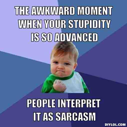 Stupidity interpreted as sarcasm jjbjorkman.blogspot.com
