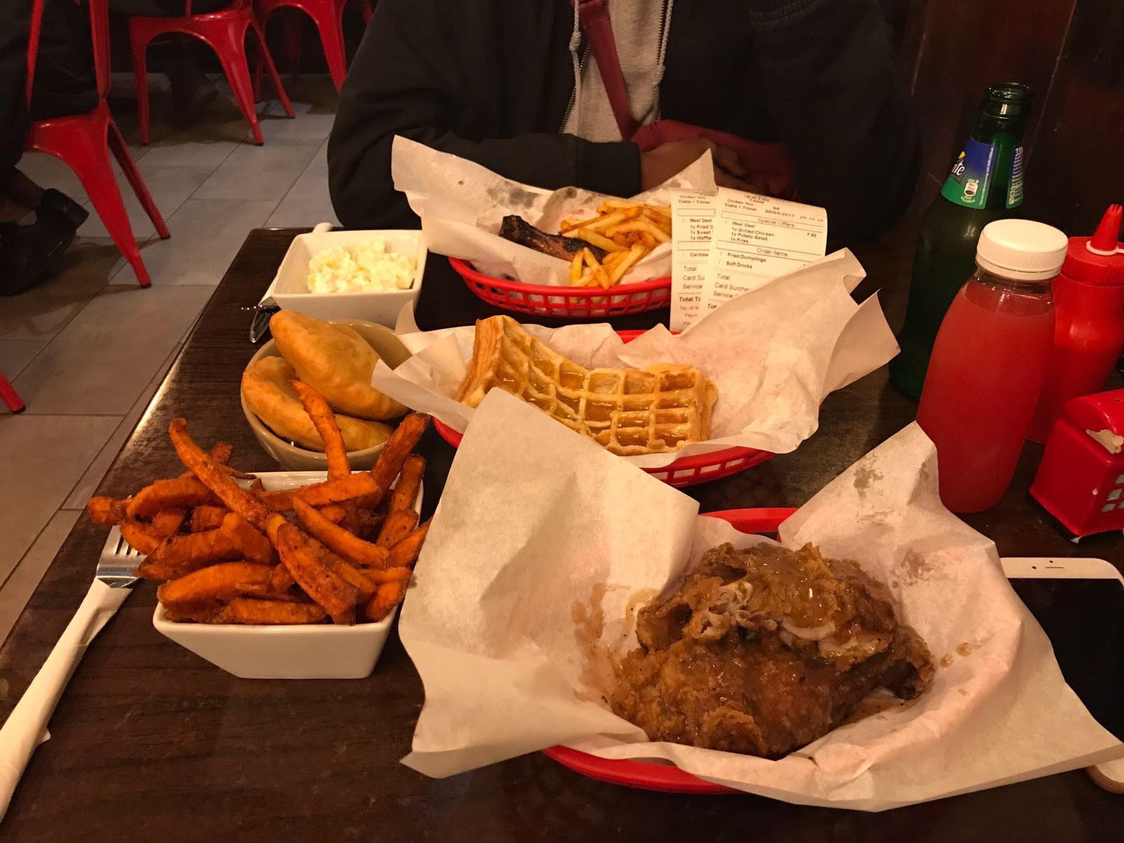 Much Food London Eating chicken in the kitchen of Chicken Kitchen