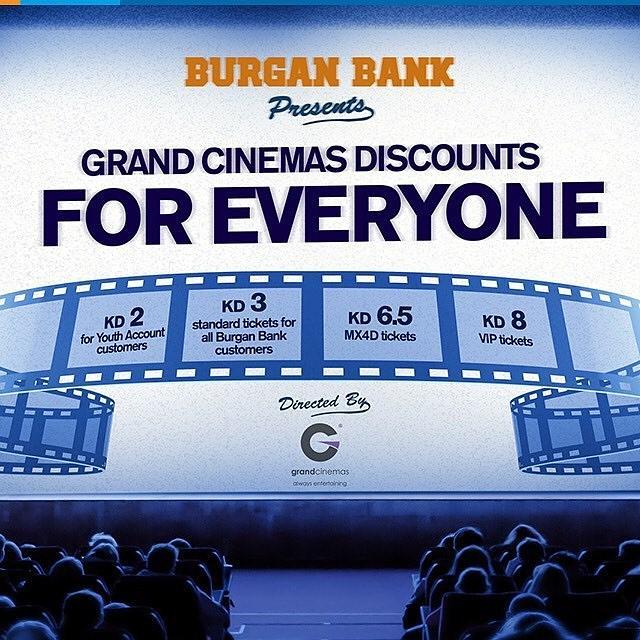 Burgan Bank Kuwait - Discount on tickets from Grand Cinemas everyday