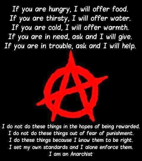 My favourite quotes: I am an Anarchist.