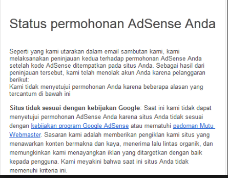 Ditolak Adsense?  Memahami Penyebab dan Cara Mengatasinya