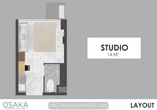 Tipe Studio Apartemen Osaka Riverview Tipe Studio Apartemen Osaka Riverview