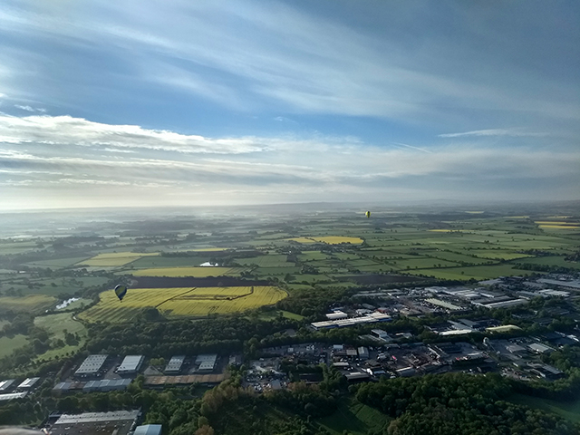 Up in a hot air balloon Up in a hot air balloon