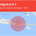 Potente sismo golpea Indonesia