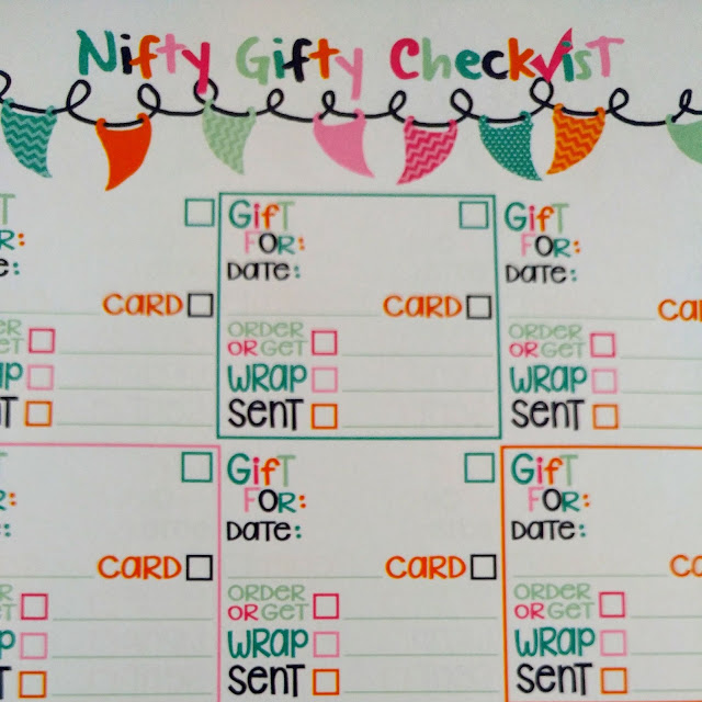 Nifty Gifty List Checklist page #ad 