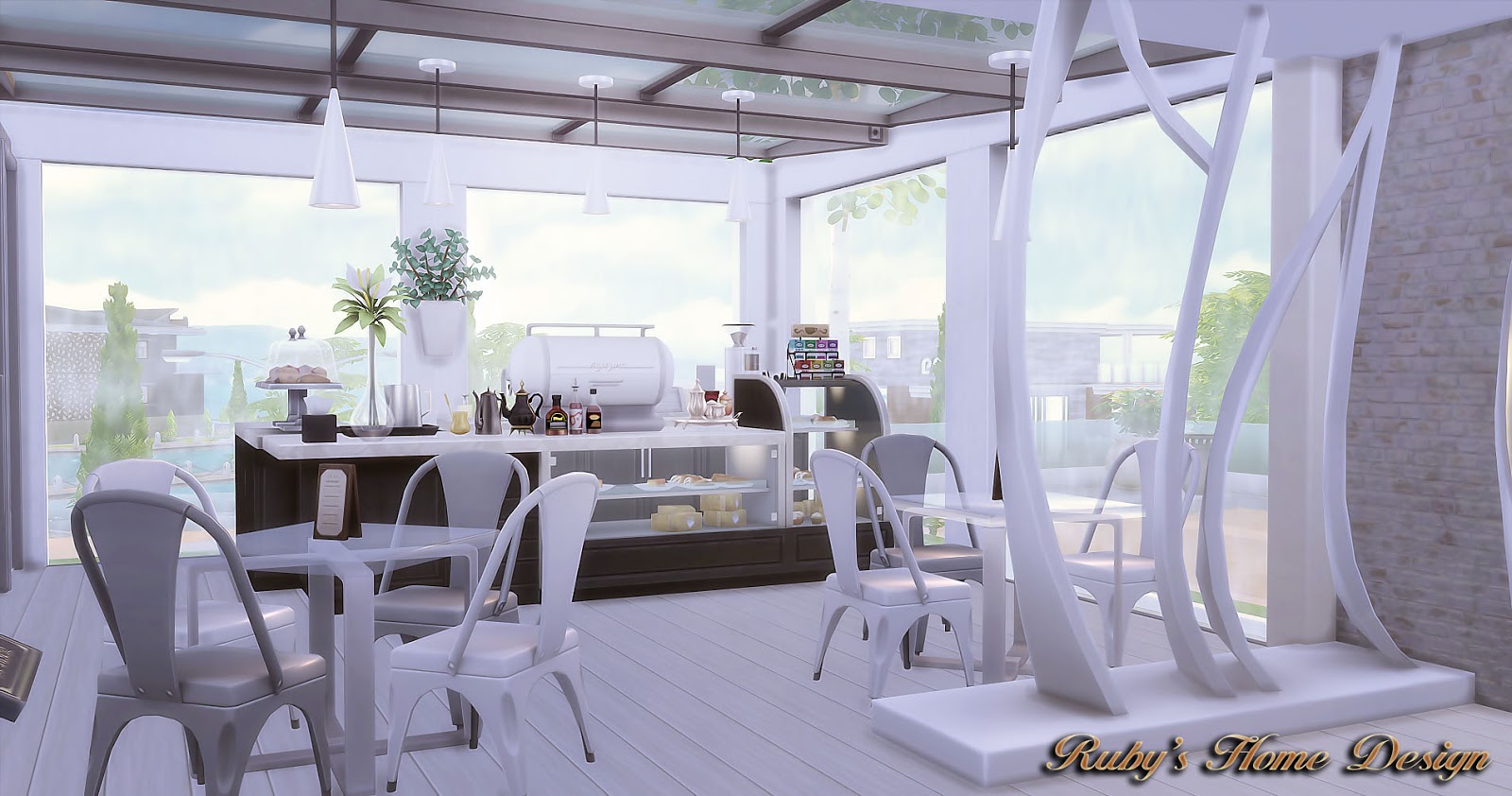 Sims 4 Modern Art Gallery 現代美術展示中心 (No CC) [ Ruby's Home Design ]