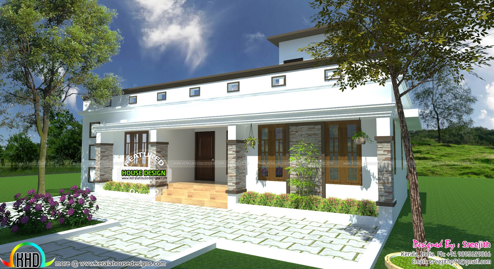 One Floor Flat Roof Home 940 Sq Ft Kerala Home Design Bloglovin