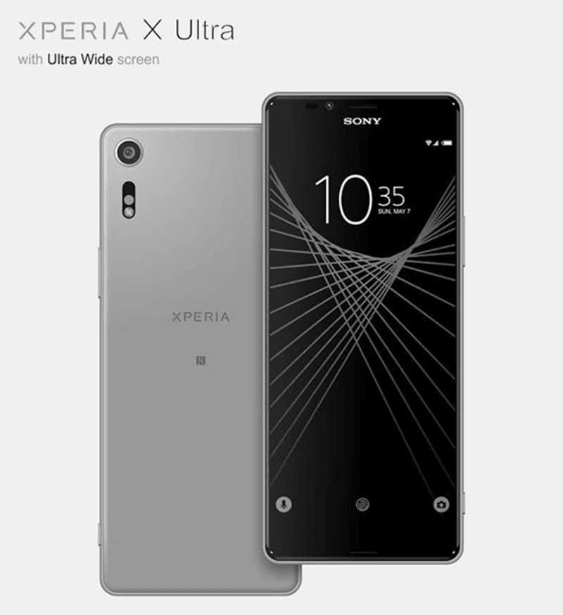 Sony Xperia X Ultra in gray Sony Xperia X Ultra in gray