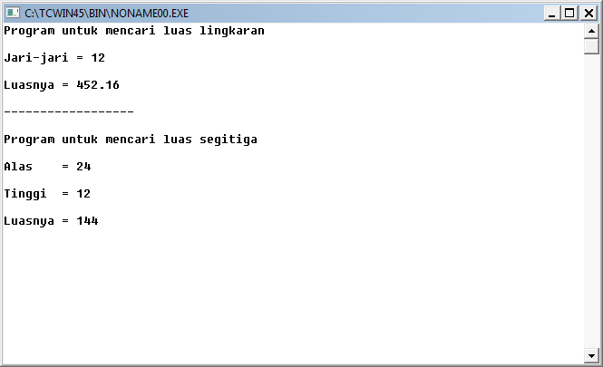 Contoh Program Funcion Pada C++