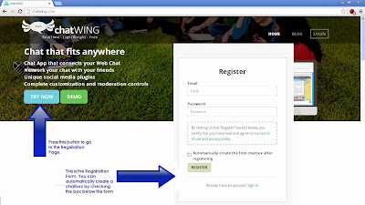 Register for Chatwing