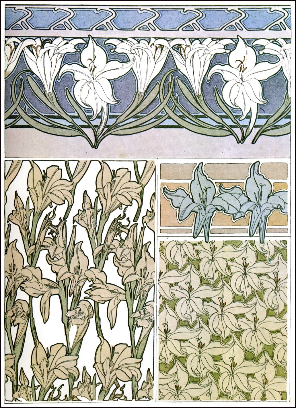 The Graffical Muse: Some Beautiful Art Nouveau Patterns