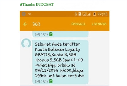Trik Paket Internet 8 Gb Indosat Ooredoo Gratis Tanpa Pulsa Menit Info