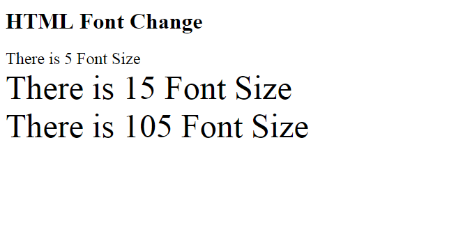 How to Change Font Size in Html - PProgramming